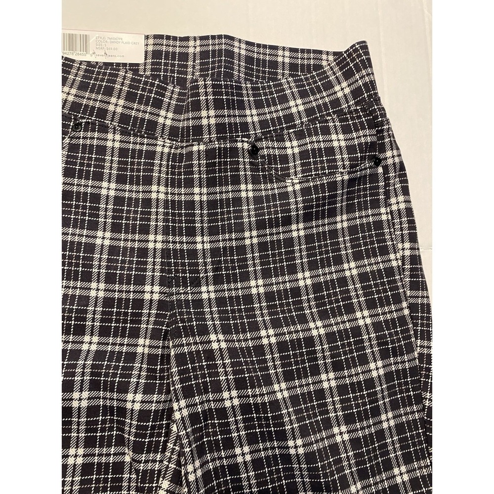 NWT Seven 7 Women's S Dandy Plaid Grey Pull On Ponte Stretch Leggings - Picture 4 of 9